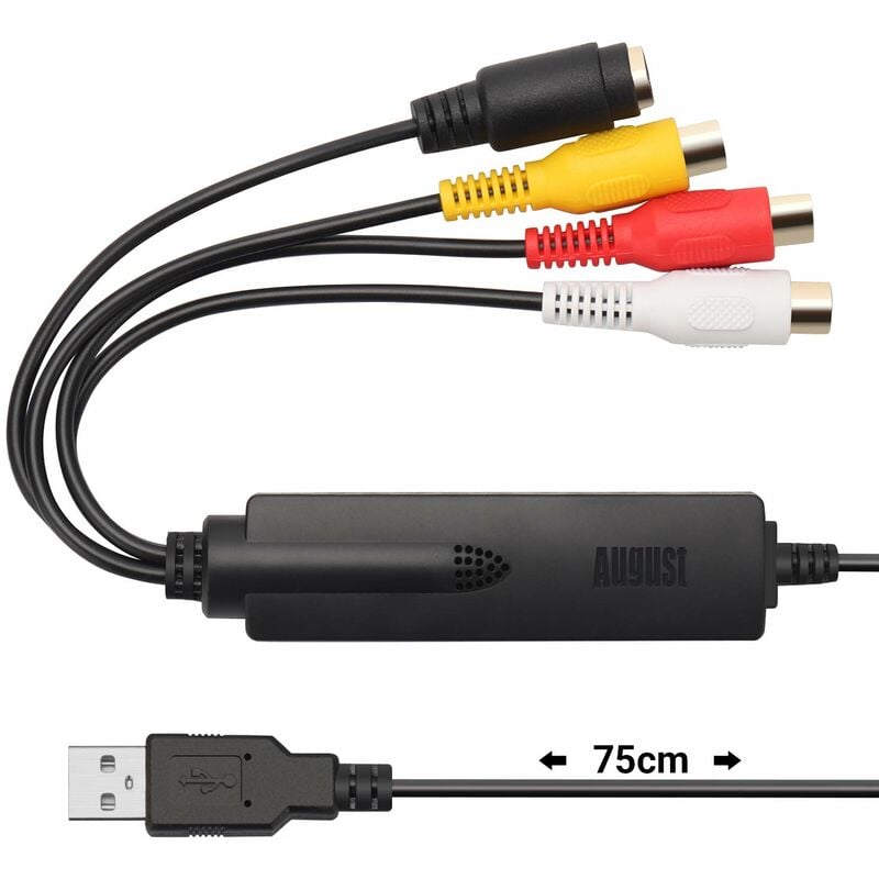 Memkey - Convertisseur Video Audio Analogique Numérique USB-Logiciel inclus convertir depuis magnétoscope & caméscope