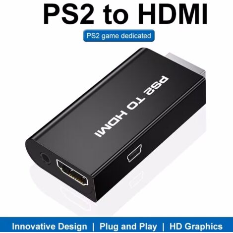 Convertisseur vidéo PS2 vers TV HD, adaptateur audio et vidéo pour console de jeu avec interface HD