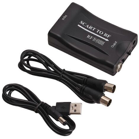 Convertisseur Vidéo SCART vers RF Adaptateur Sortie 67,25 MHz 61,25 MHz