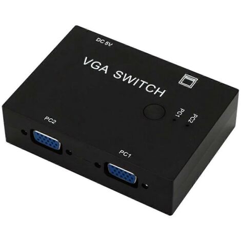 Convertisseur vidéo VGA 2 entrées/1 sortie, commutateur VGA 2 ports