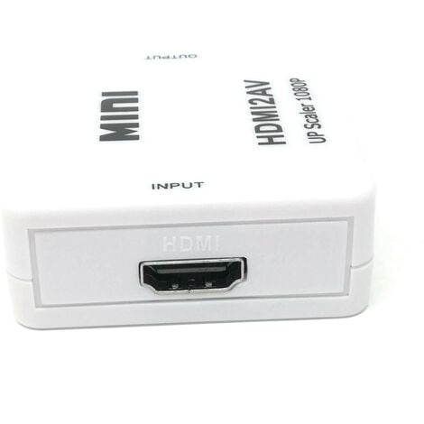 PLANET SHOP Convertitore Adattatore Da HDMI A AV CVBS RCA Audio Video PAL+NTSC Con Cavo Usb