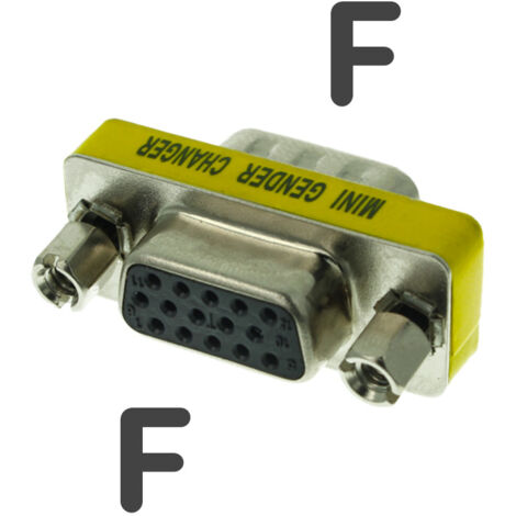 Convertitore Adattatore Video VGA 15P Da Femmina a Femmina