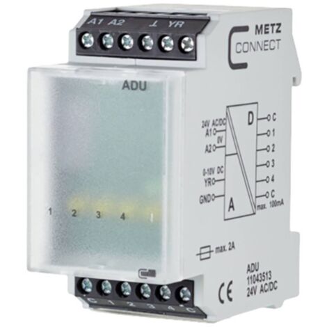 Convertitore analogico/digitale 24, 24 V/AC, V/DC (max) Metz Connect 11043513 1 pz.