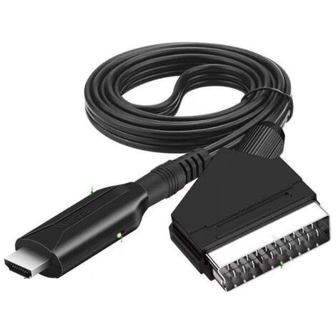 Convertitore da SCART a HDMI per TV Full HD 720P/1080P, convertitore via cavo da HDMI a SCART