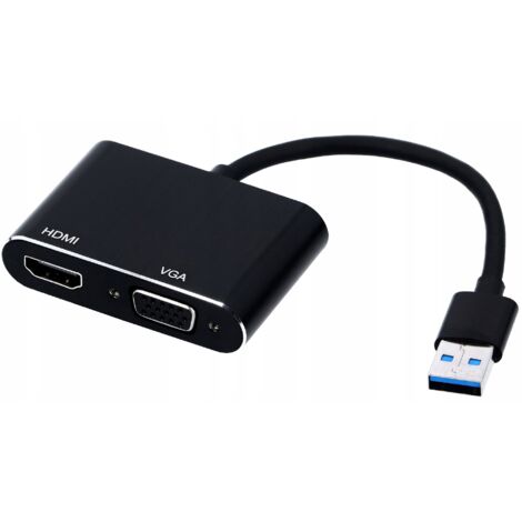 CONVERTITORE DA USB 3.0 a HDMI + ADATTATORE VGA SCHEDA DA GIOCO