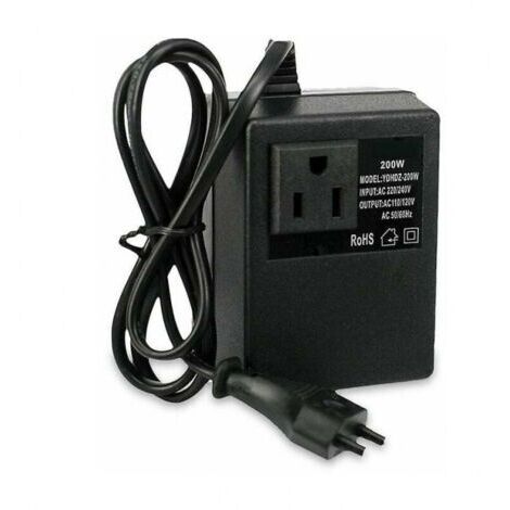 Convertitore/trasformatore/trasformatore di tensione da viaggio da 220 V a 110 V CA.