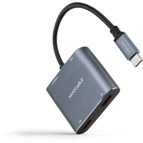 Convertitore Usb-c A 2xhdmi/usb-a/usb-c Pd Nanocable 10.16.4305