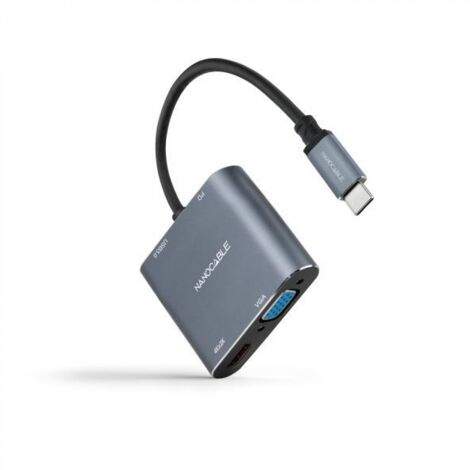 Convertitore Usb-c A Hdmi/vga/usb-a/usb-c Nanocable 10.16.4304