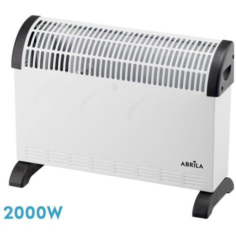 Convettore di guasto 2000w  bianco 3watt termostato regolabile, protezione da surriscaldamento, maniglia e funzione turbo  39x53x20cm