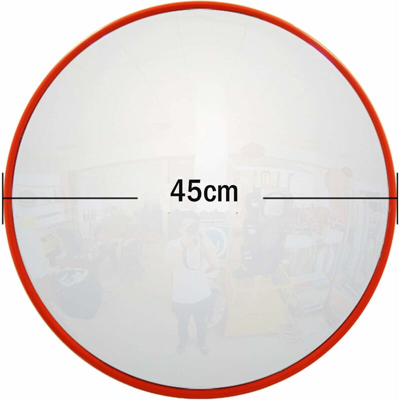 Convex Unbreakable Traffic Mirror For Driveway 130 Degree Wide Angle Blind Spot Mirror Security Mirror For Road Safety/Garage/Parking/Shop