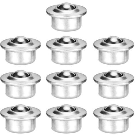 Conveyor Bearing Stainless Steel Transfer Ball Bearing Unit Universal Metal Base Mounted Ball Casters 10PCS