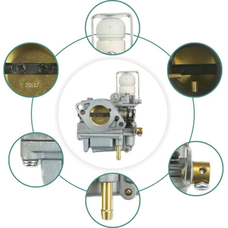 Convient au carburateur de moteur hors-bord Yamaha 20 CV 4 temps P27X 6AH-14301-A2-00, spécialement conçu pour les moteurs hors-bord 4 temps, résistant à la corrosion.