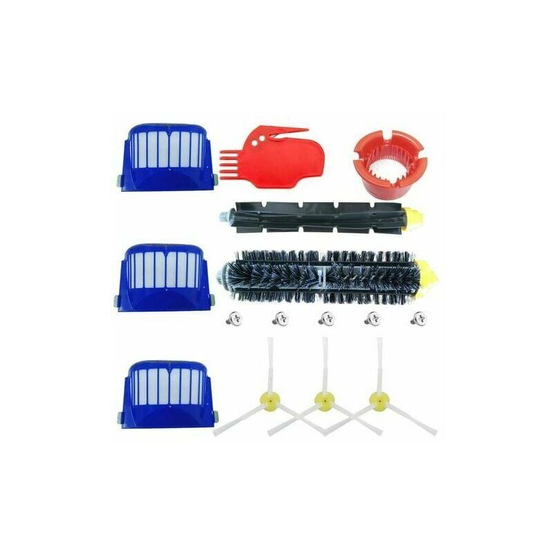Forehill - Convient aux accessoires de balayeuse irobot 600 brosse latérale brosse à rouleau filtrant