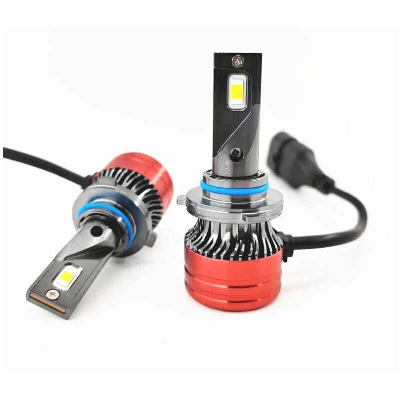 Convient aux ampoules 9005/HB3, 6 000 K, 14 000 lumens, 700 % de luminosité élevée, Plug-N-Play, installation directe, ampoules pour feux