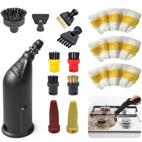 Convient aux balais à franges abrasifs vapeur Karcher SC1, SC2, SC4 et SC5. Kit d'accessoires comprenant une housse en nylon et une brosse en cuivre - Style 5
