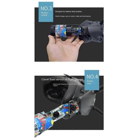 Convient aux lunettes vidéo FPV, bandeau couleur graffiti, sangle fixe --