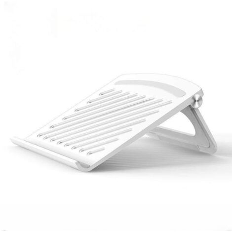 Convient aux ordinateurs portables  Support de refroidissement ergonomique pour ordinateur portable, pour la maison ou le bureau, blanc.