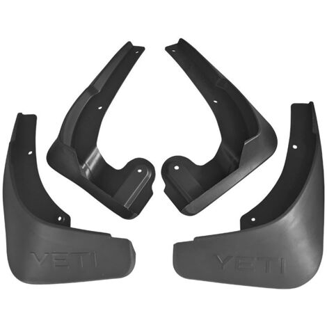 Convient aux Skoda Yeti (2009-2015) : protection anti-éclaboussures pour les pneus, housse souple et protection en caoutchouc noir.