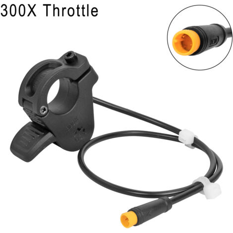Convient aux vélos électriques, scooters et bicyclettes. Les accessoires comprennent des manettes de vitesses 300X, des accélérateurs et des connecteurs mâles à 3 broches.