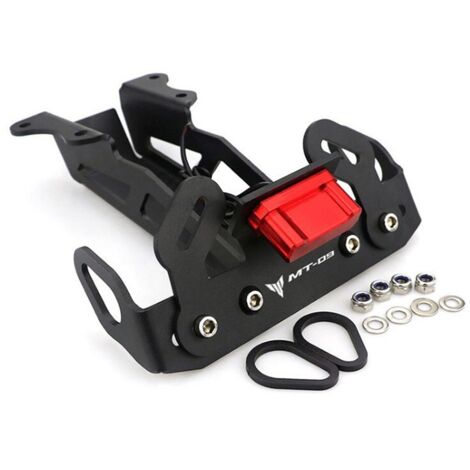 Convient aux Yamaha MT09, FJ09 et TRACER 900, cadre de plaque d'immatriculation arrière court modifié avec éclairage.