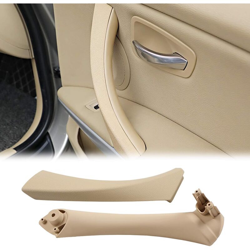 Convient pour bmw Série 3 poignée intérieure de porte E90 318 320 325 330 335 remplacement - ancienne série 3 beige côté intérieur [lot de 3]