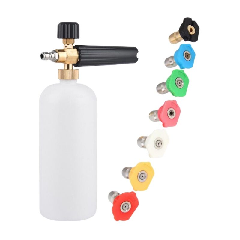 Convient pour canon à mousse compatible avec les lances à mousse pour nettoyeurs haute pression Lavor/Parkside/Spear et Jackson, pièces en laiton,