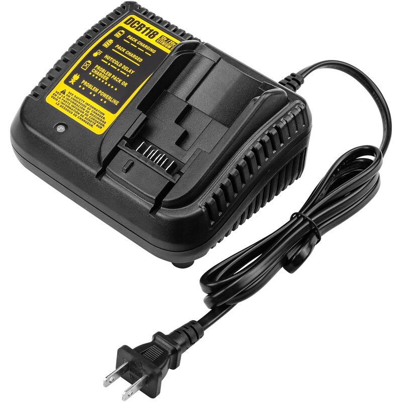 Linghhang - Convient pour chargeur dewalt 18650 chargeur de batterie 3A charge rapide noir et jaune