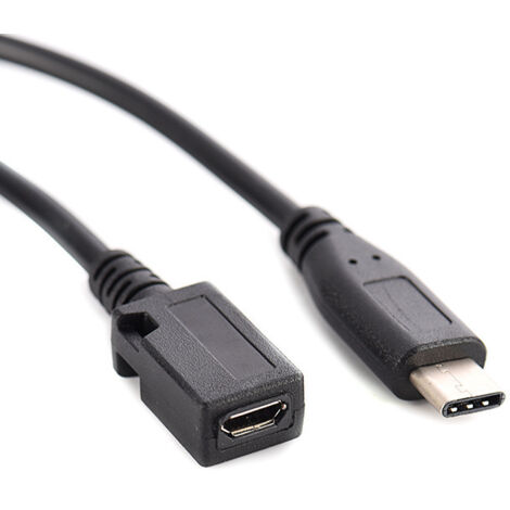 Convient pour convertir les câbles de charge des tablettes et des téléphones portables de type C mâle en micro USB femelle.