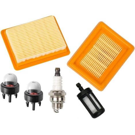 Convient pour Filtre à air avec bougie d'allumage, filtre à carburant Compatible avec débroussailleuse STIHL FS120 FS200 FS250 FS300 FS350 FS400 FS450 Compatible avec 4134 141 0300