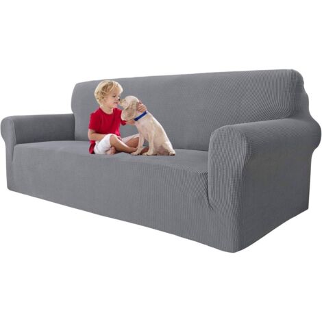 Convient pour housse de canapé 3 places avec accoudoirs, housse de canapé extensible, protection de canapé universelle, housses de protection pour meubles pour chiens et chats, housse de fauteuil mode