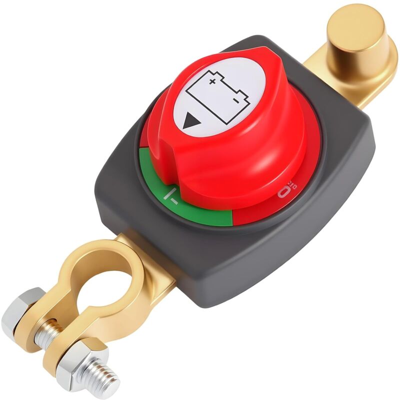 Convient pour Interrupteur de batterie robuste, 275A 12-48V interrupteur de batterie on/off avec borne supérieure pour voitures, camping-cars,
