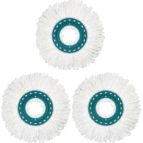 Convient pour la tête de balai rotative Liffy Twist Liffy, le tampon de tête de balai et les accessoires en microfibre (3 pièces)