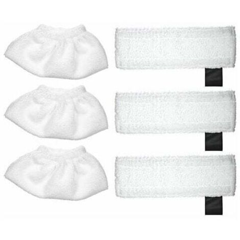 Convient pour le nettoyeur vapeur Karcher SC2 / SC3 / SC4 / SC5, tissu de couverture 3 pieces + chiffon de sol 3 pieces