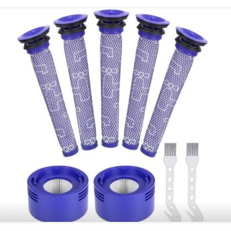 Sunxury - Convient pour les accessoires d'aspirateur Dyson V7V8 Filtre avant et ensemble de filtres arrière
