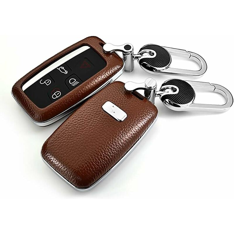 Fei Yu - Convient pour l'étui à clés de voiture Land Rover (marron)
