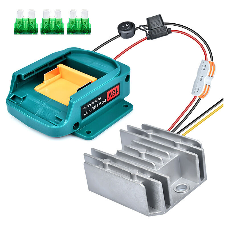 Sjqka - Convient pour Makita 18 v à 12 v dc régulateur Buck adaptateur BL1860/10A 120W