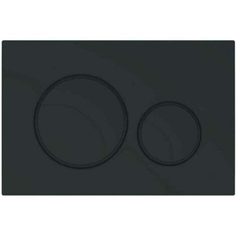 Convient pour panneau de commande de toilettes  DUOFIX Sigma 20 - Noir Mat (115.882.16.1)