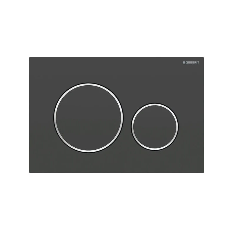 Convient pour panneau de commande de toilettes geberit duofix Sigma 20 - 115.882.KJ.1 - Noir et Chrome