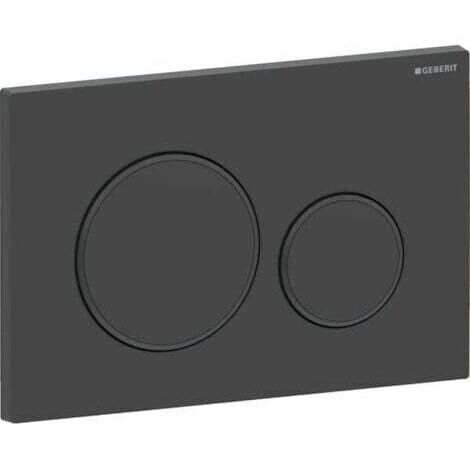 Convient pour panneau de commande de toilettes GEBERIT DUOFIX Sigma 20 - Noir Mat (115.882.16.1)