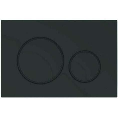 Convient pour panneau de commande de toilettes GEBERIT DUOFIX Sigma 20 - Noir Mat (115.882.16.1)