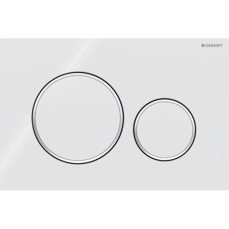 Convient pour plaque de commande de toilettes geberit duofix Sigma 20 - 115.882.KJ.1 - blanc et chrome