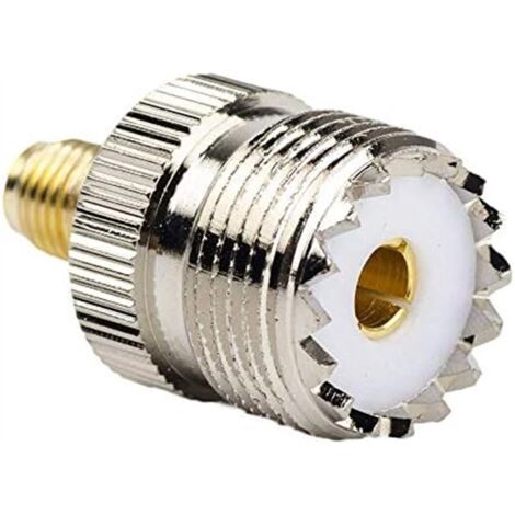 Convient pour SMA femelle vers UHF femelle SO-239 SO239 Adaptateur coaxial RF compatible avec les radios Baofeng UV5R et GT3- TP PL259 vers antenne de station de base (1 pièce)