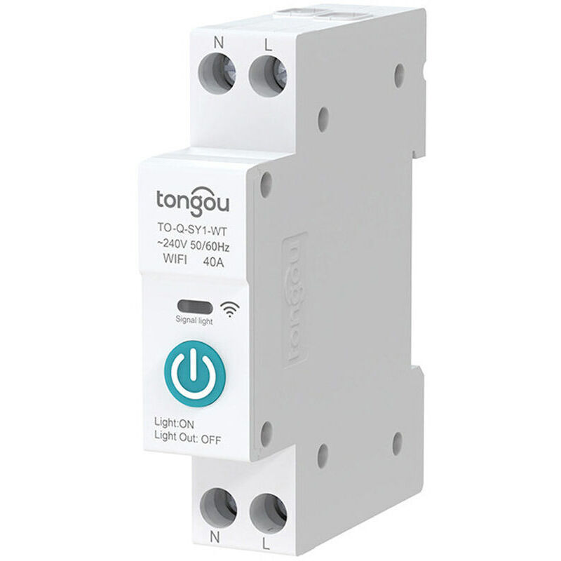 Debuns - Convient pour Tuya Wifi Smart Circuit Breaker Wireless Remote Control Rail Switch Mobile app Remote Control Display Smart Home Device Timer