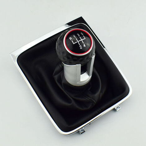 Convient pour Volkswagen Magotan B6 MK7 VII GTI GTD pommeau de levier de vitesses à transmission manuelle, jeu noir 6 vitesses, un jeu, pommeau de levier de vitesses GTI noir 6 vitesses, sportif.
