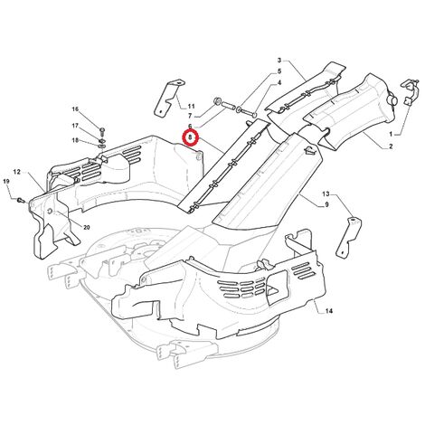 Convogliatore anteriore destro ORIGINALE STIGA trattorino tagliaerba 325108064/0