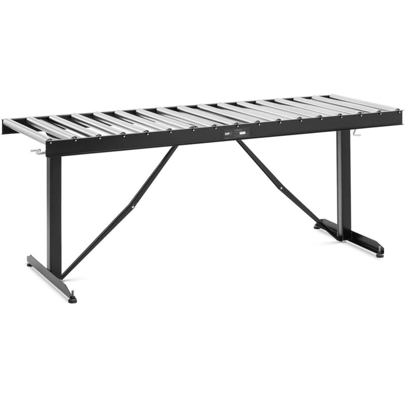 Convoyeur à rouleaux - 200 kg - 178 x 67 cm - 17 rouleaux - hauteur réglable Table à rouleaux Convoyeur logistique