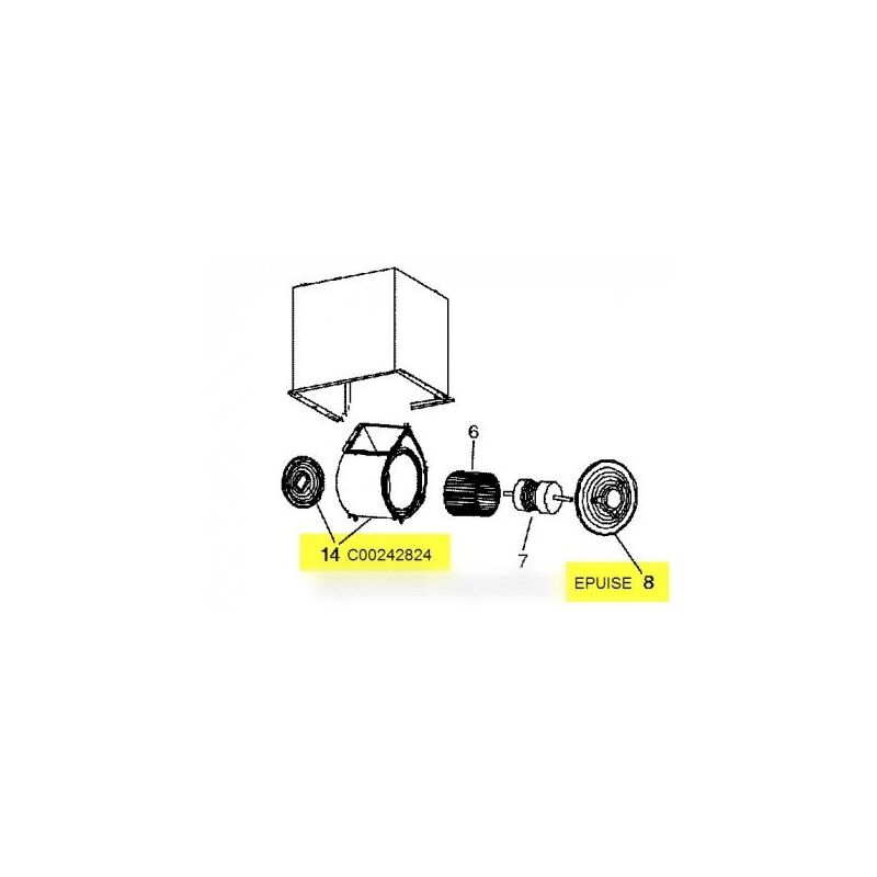 Hotpoint Ariston - Support moteur pour Hotte scholtes C00242824