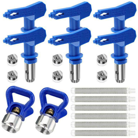 COOCHEER 6 Pack Airless Spray Machine Accessories, Spray Gun Nozzle with Filter (211, 315, 417, 517, 515, 523)