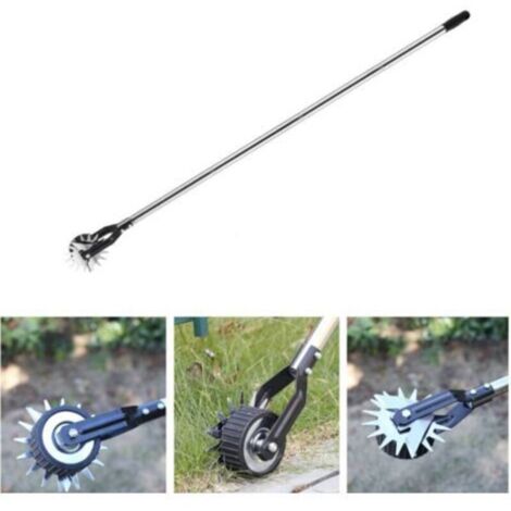 Coocheer – Coupe-bordures réglable 135 cm – Poignée en acier inoxydable – Lames dentelées pour coupe nette – Conception ergonomique