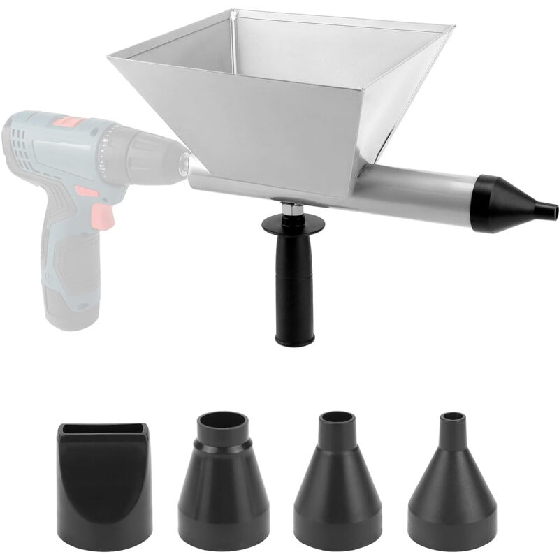 Coocheer - Pistolet à Coulis De Ciment Pulvérisateur Mortier Pistolet De Moritier De Ciment De Chaux De Pompe, avec 4 Buses, pour Joint De Mortier,
